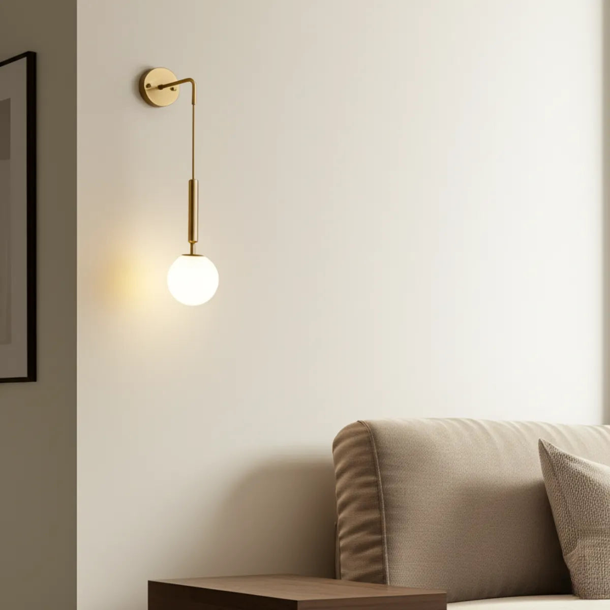 Luminaria-de-parede-arandela-led-perola-pendente-nordica-modernize-foto-arandela-dourada-em-sala-moderna
