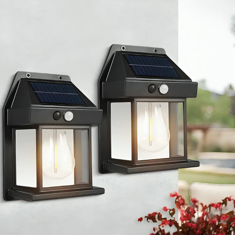 luminaria-de-parede-dupla-arandela-externa-led-solar-old-modernize-foto-dupla-arandelas-parede-area-externa-ambiente-claro