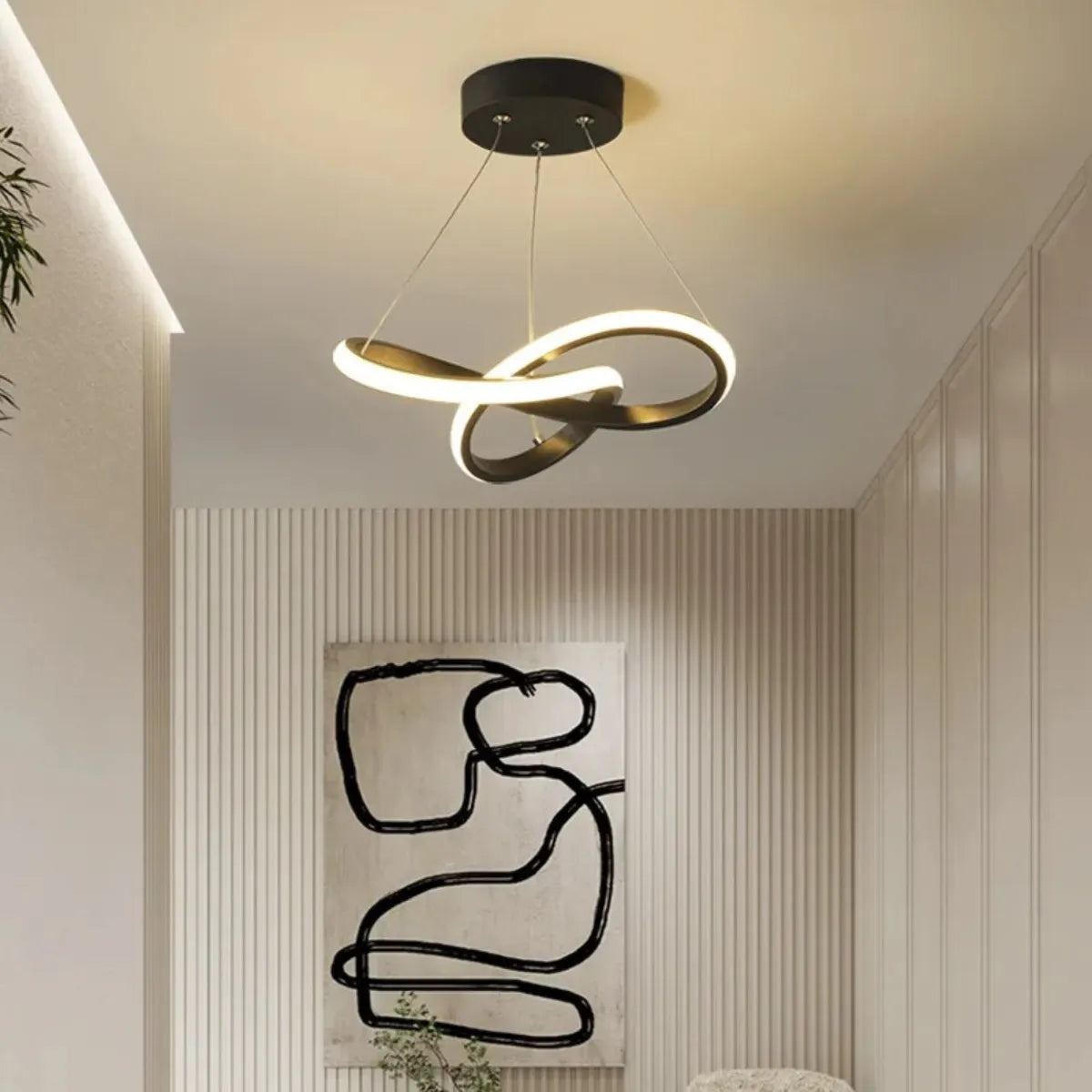 luminaria-de-teto-lustre-pendente-led-nordico-modernize-foto-frente-luminaria-inteira-iluminando-ambiente-sofisticado-neutro-bege