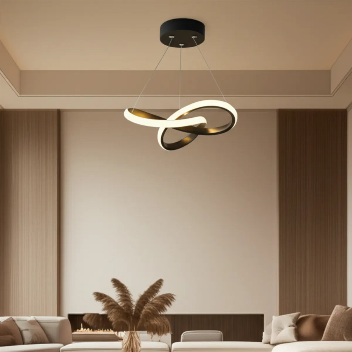 luminaria-de-teto-lustre-pendente-led-nordico-modernize-foto-frente-luminaria-inteira-iluminando-ambiente-moderno-neutro-bege