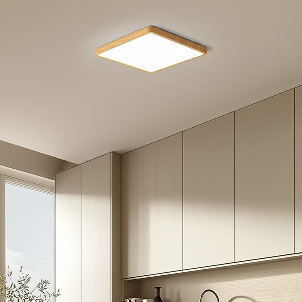 luminaria-de-teto-plafon-led-embutir-modernize-foto-zoom-luminária-plafon-sobre-armario-em-cozinha