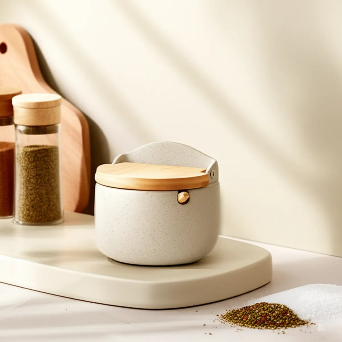 pote-porta-tempero-de-ceramica-japones-modernize-foto-pote-para-tempero-de-ceramica-em-balcao-com-temperos