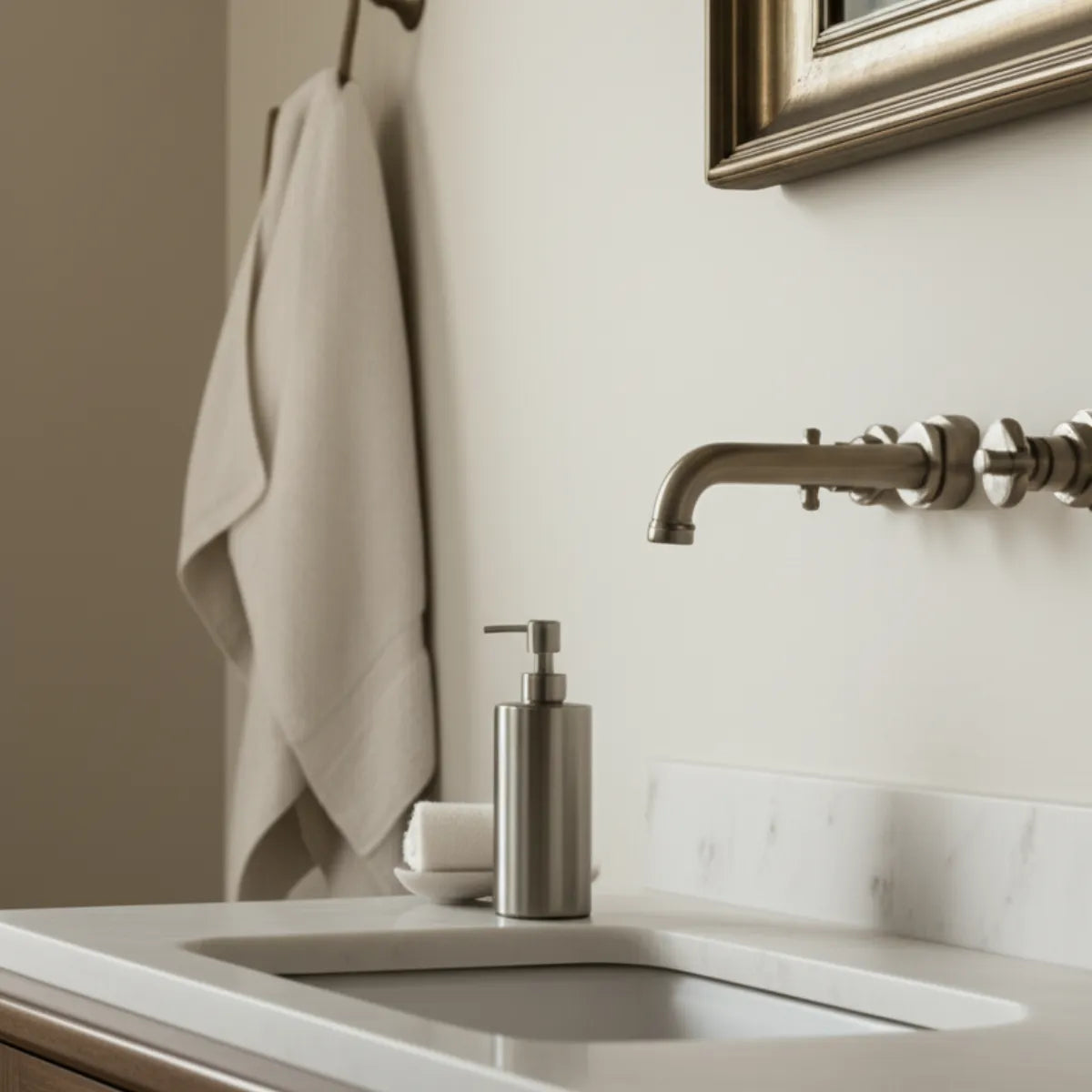 saboneteira-liquida-para-banheiro-em-inox-prisme-modernize-foto-saboneteira-em-banheiro-moderno-minimalista-branco