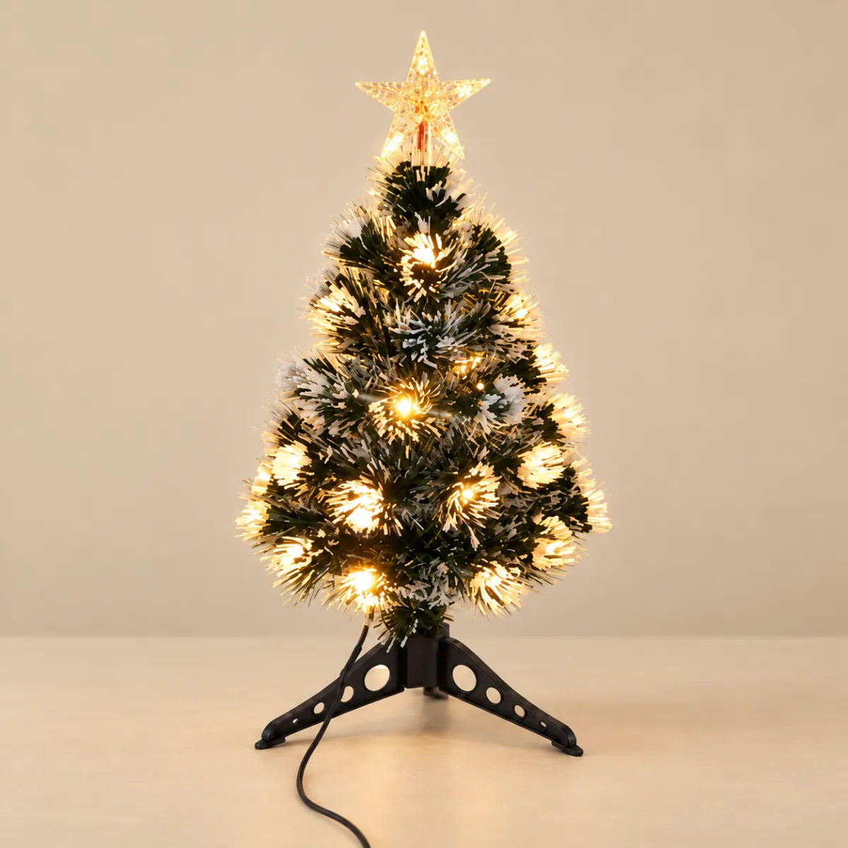Árvore de Natal Pequena Iluminada Base Tripé