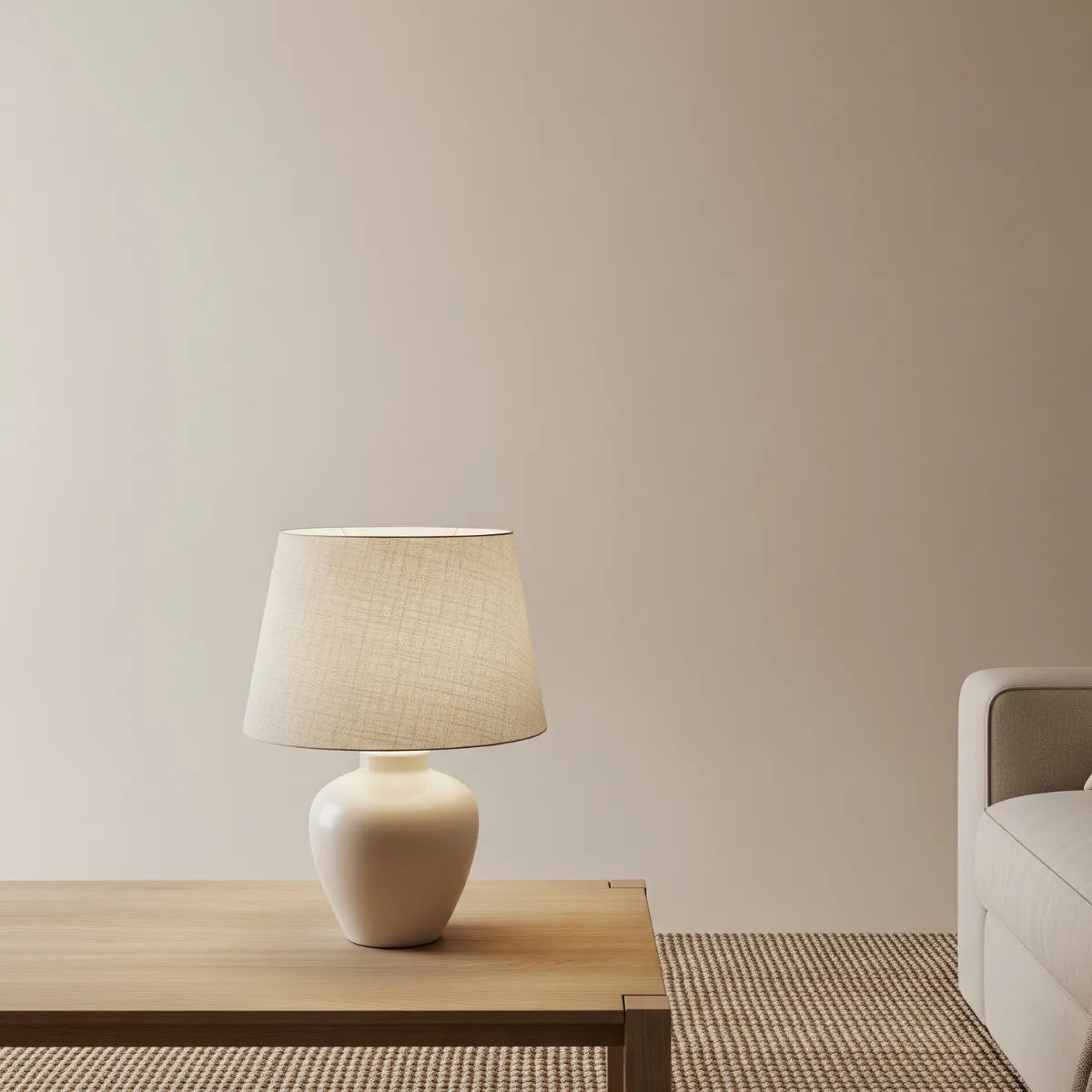 abajur-sobre-mesa-de-madeira-em-sala-de-estar