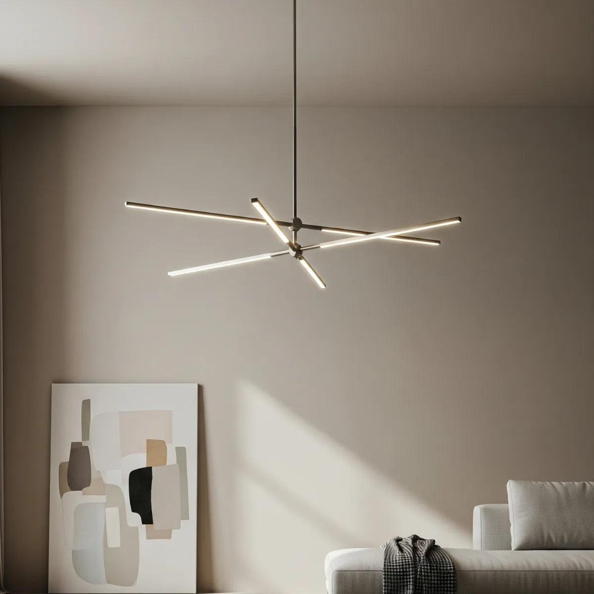 lustre-moderno-pendurado-em-teto-de-sala-iluminando