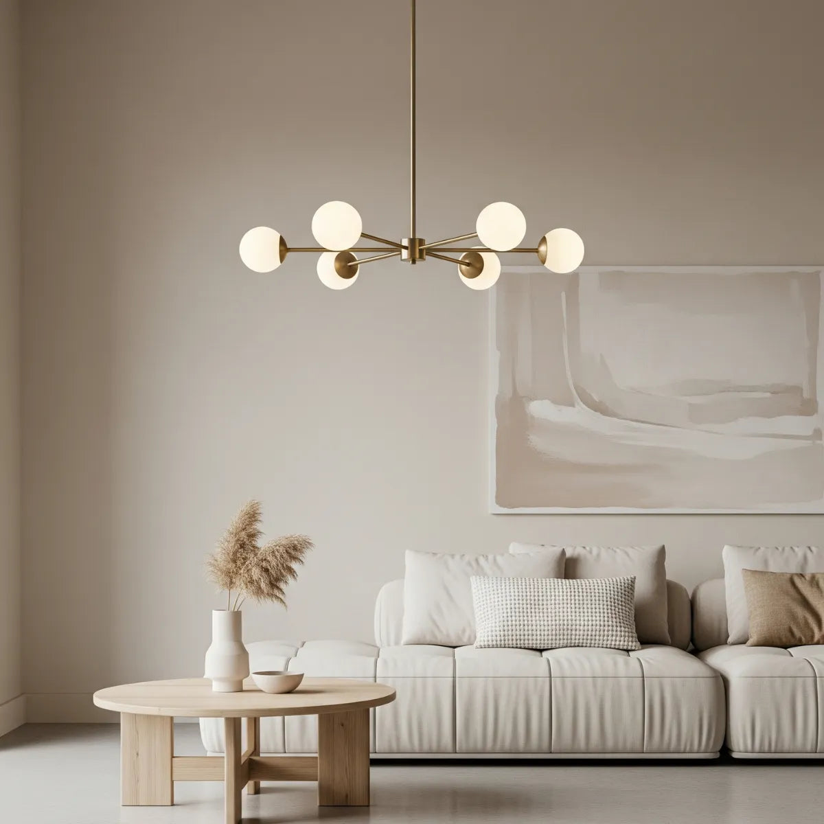 lustre-simples-dourado-em-teto-sala-de-estar