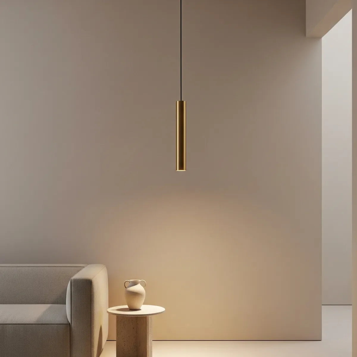 pendente-luminaria-em-teto-iluminando-sala-luz-quente