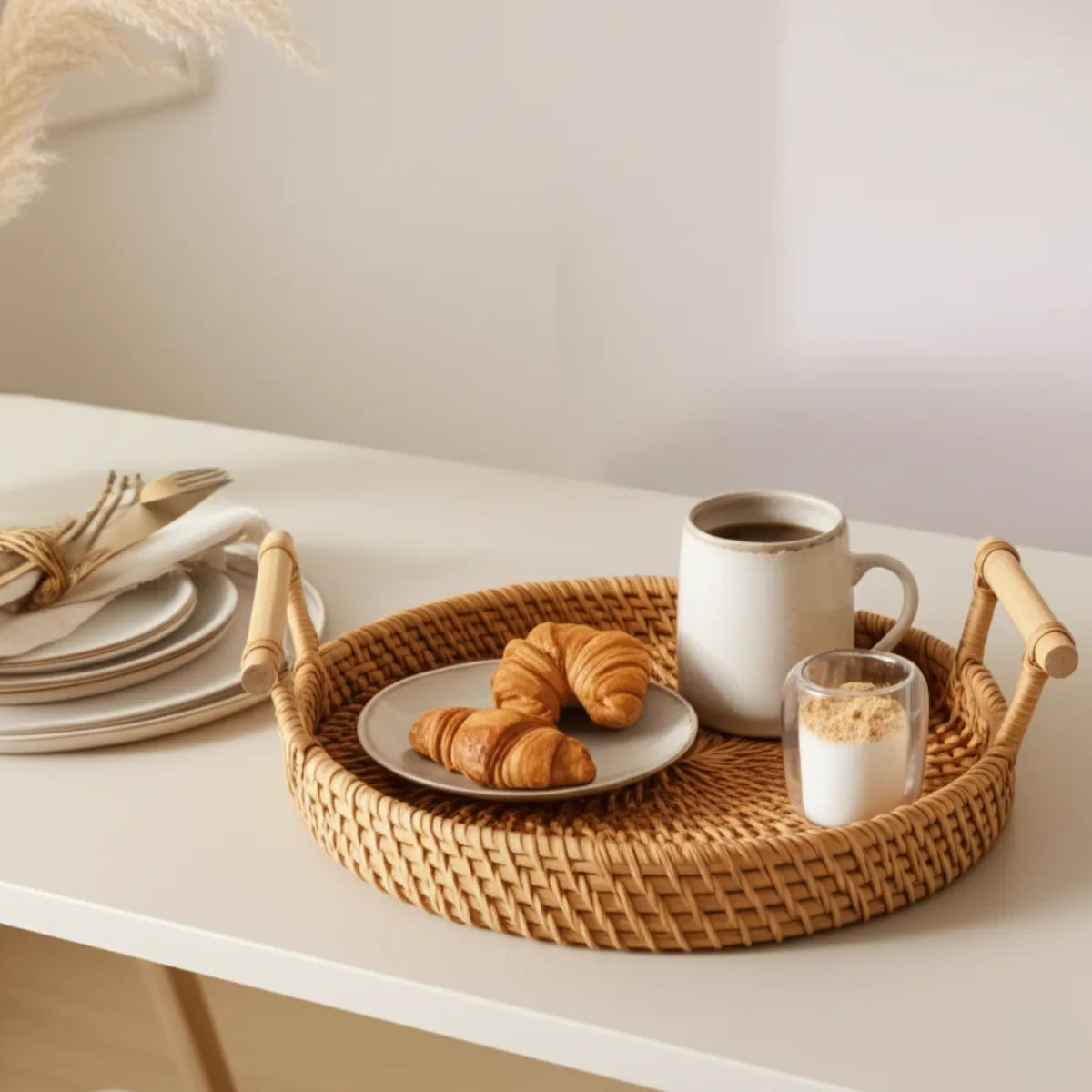 bandeja-decorativa-cesto-de-vime-redondo-artesanal-modernize-foto-bandeja-em-vime-com-delicias-em-mesa-posta-cafe-da-manha