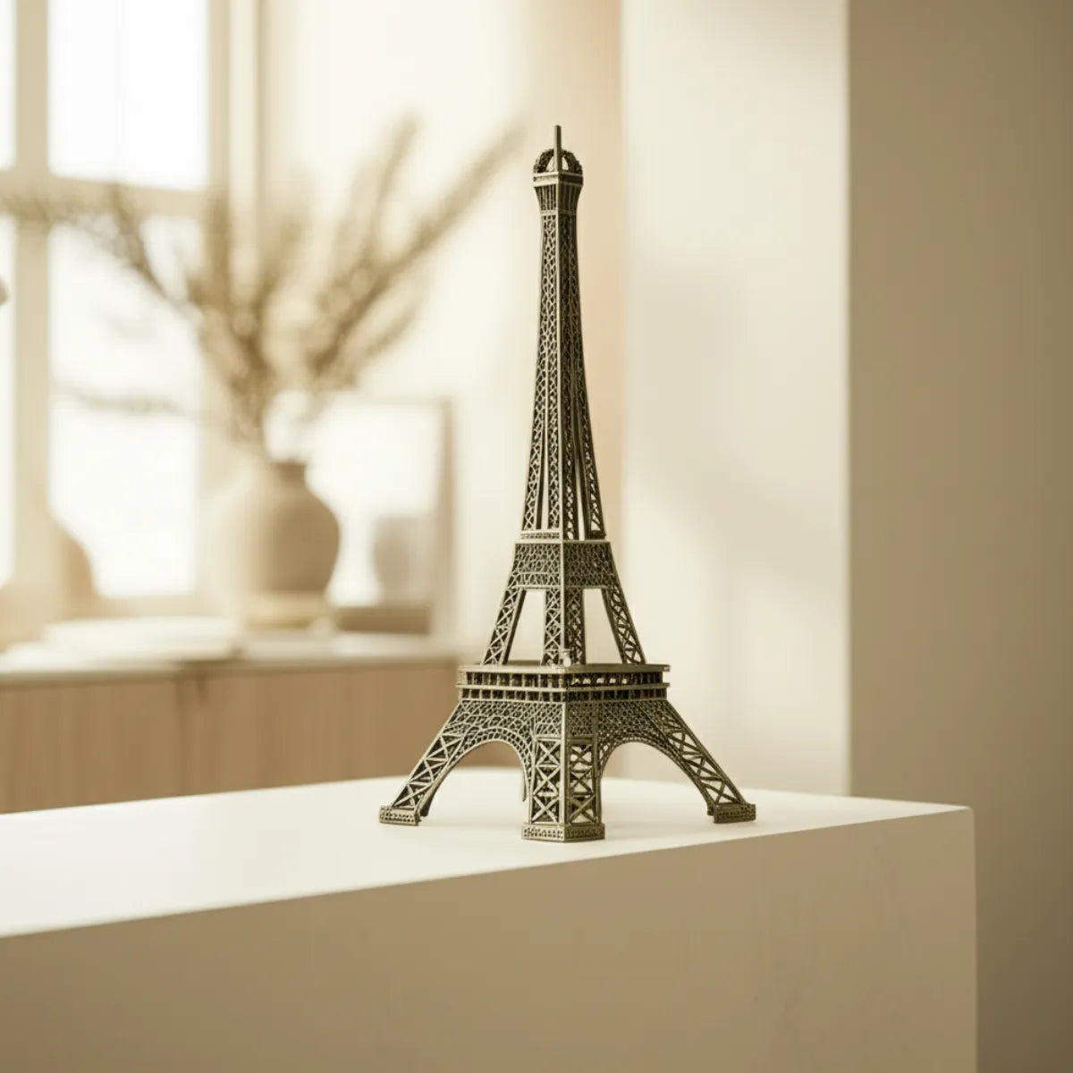 escultura-decorativa-torre-eiffel-paris-modernize-foto-torre-sobre-balcao-em-ambiente-claro-fundo-bege