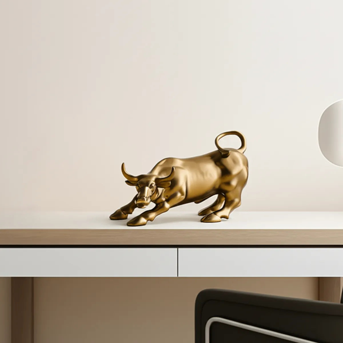 escultura-decorativa-touro-wall-street-dourado-modernize-foto-escultura-touro-em-mesa-de-escritório