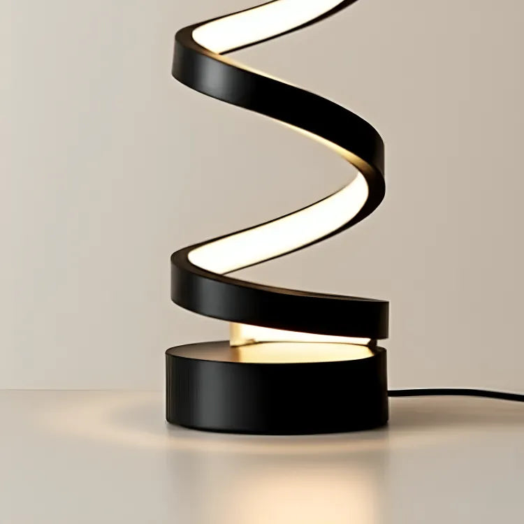 luminaria-abajur-de-mesa-led-helicoidal-preta-modernize-foto-detalhe-luminaria-helicoidal-em-fundo-minimalista