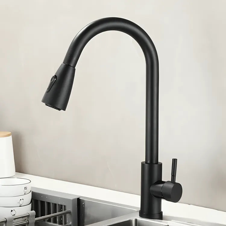 torneira-para-cozinha-gourmet-monocomando-extensivel-preta-modernize-foto-lateral-bancada-pia
